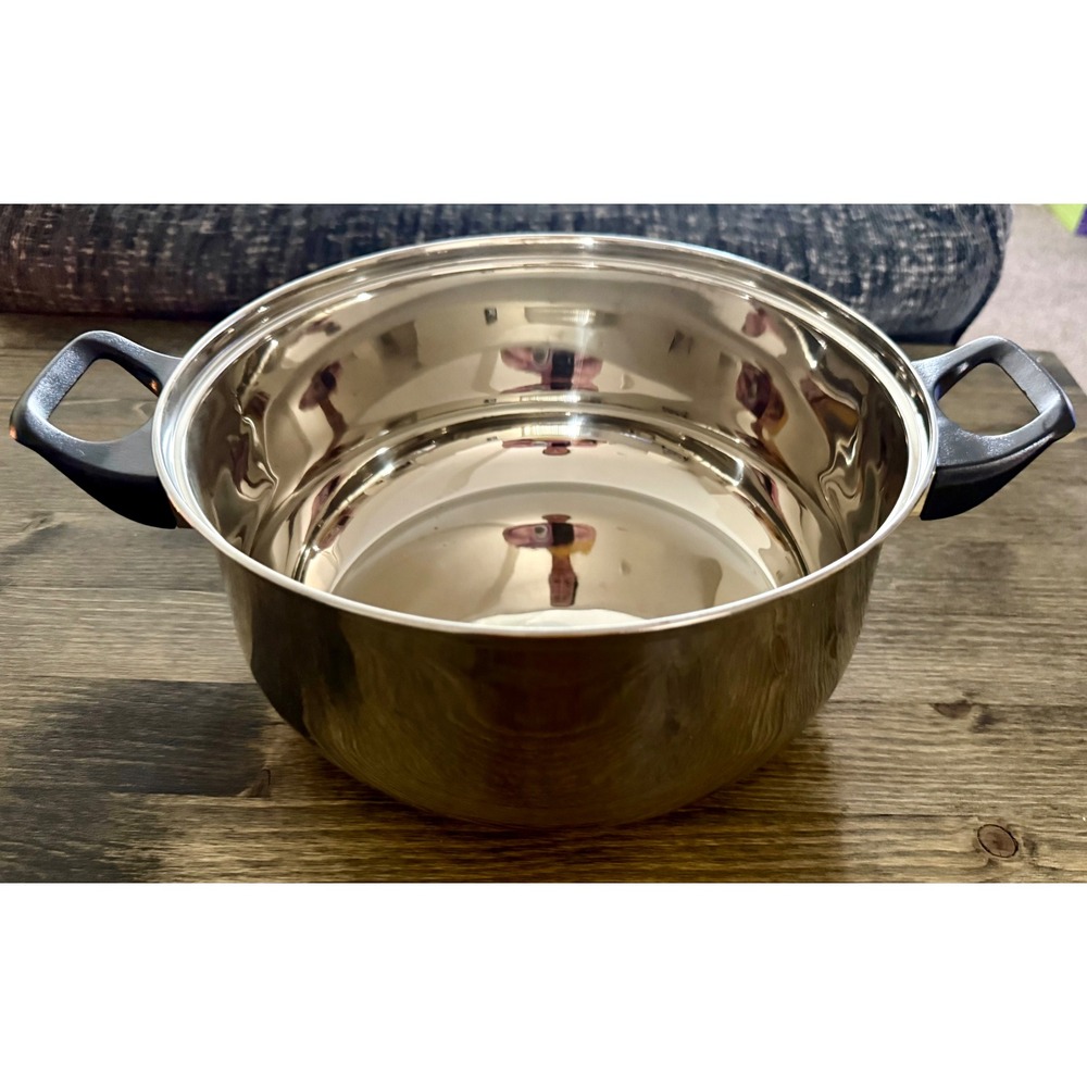 Stainless Steel 18/10 Stockpot 9.5in Excellent Silver Dual Handle Pot